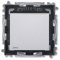 Переключатель без рамки ABB EPJ Levit 1-кл. перекрестный IP44 серебро/дымчатый чёрный картинка